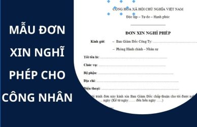 Mẫu đơn xin nghỉ phép của công nhân chuẩn nhất năm 2024